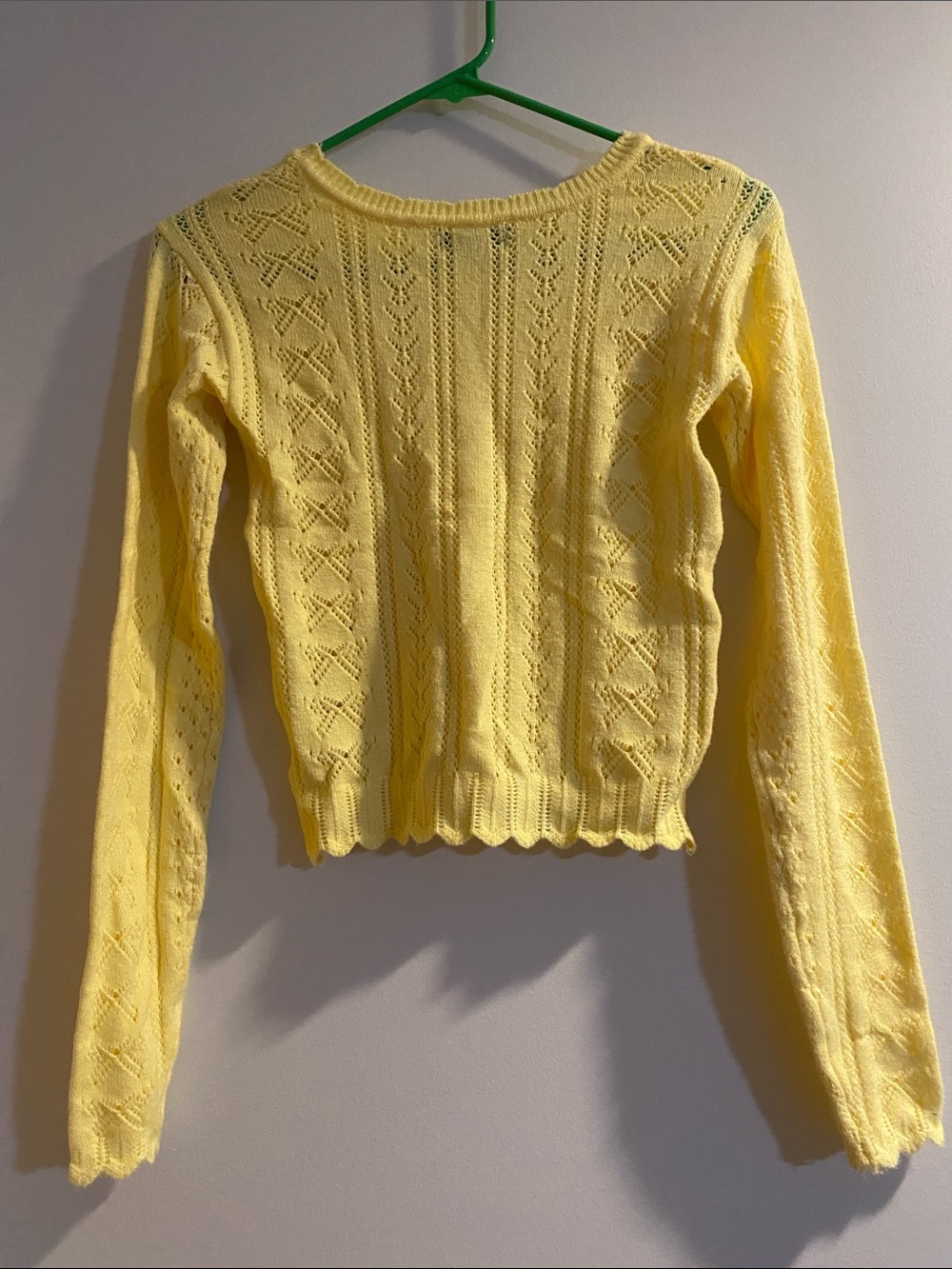 Yellow Spring Patterned Small Sweater - Picture 4 of 4